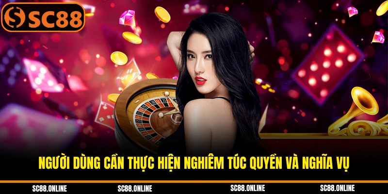 Người dùng cần thực hiện nghiêm túc quyền và nghĩa vụ